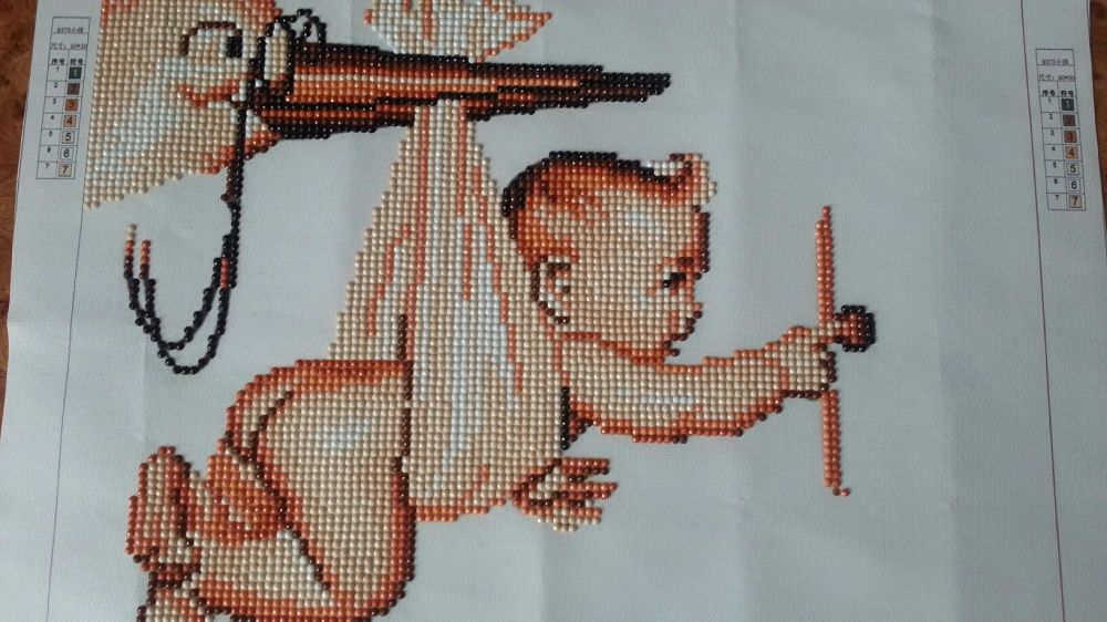 Картина малыш с аистом