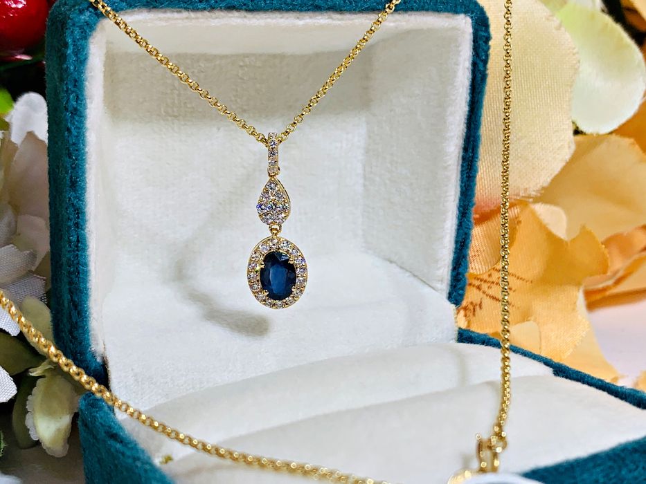 золотая  подвеска – кулон и цепочка с бриллиантами