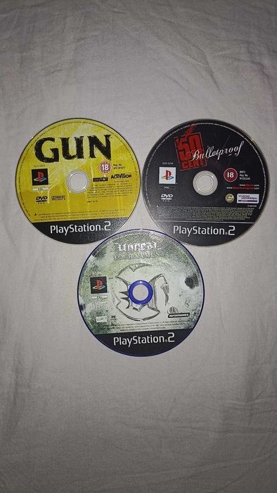 Продавам лот PS2 игри – Unreal Tournament, Gun и 50 Cent Bulletproof