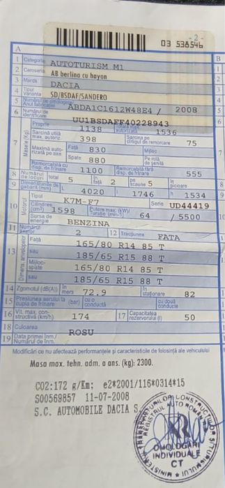 Dacia Sandero 1,6