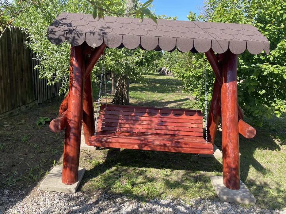 Balansoar din lemn masiv / leagan rustic