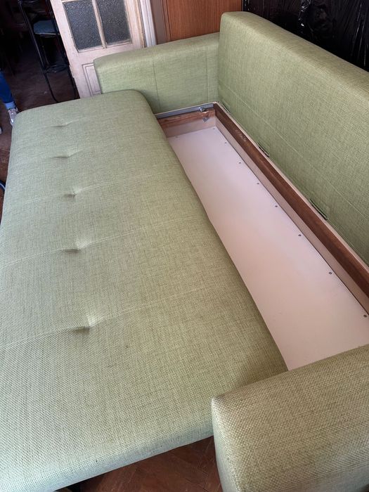 Canapea extensibilă cu ladă depozitare - stare bună