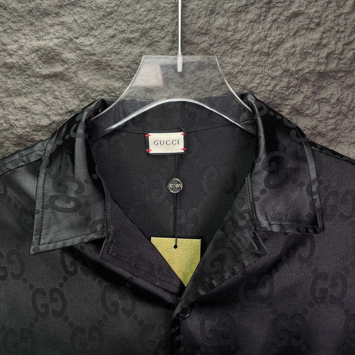 Gucci Jacquard cămașă cu mânecă scurtă Material de înaltă calitate