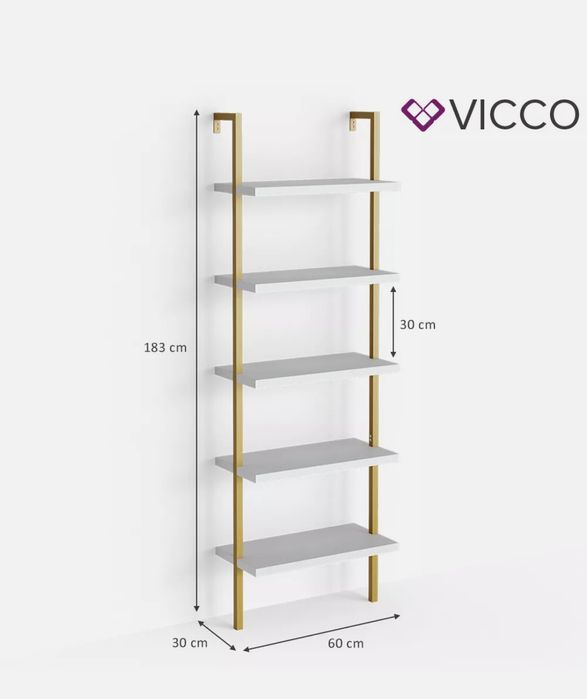 Етажерка за стена МДФ + метал 2636