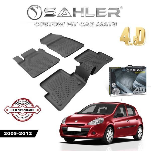 Гумени Стелки Sahler 4.5D за Рено Клио 3 / RENAULT CLIO 3 / 2005-2012