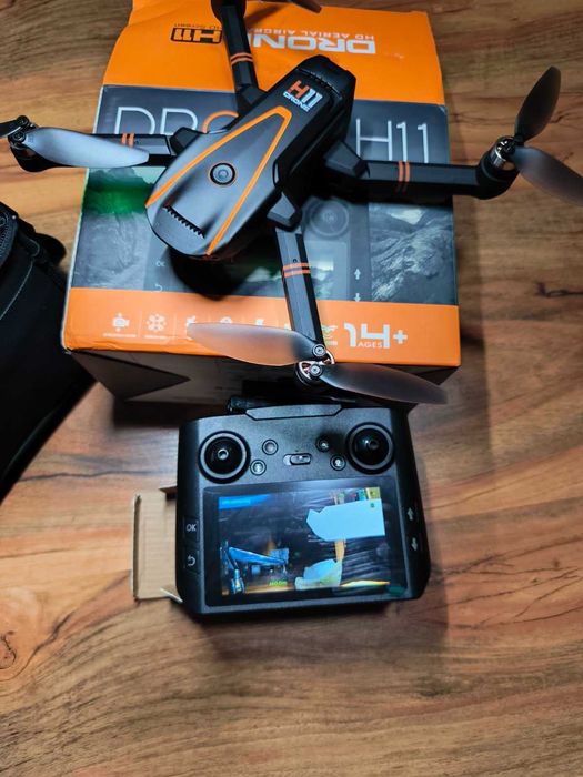 НОВ GPS DRON H11 4K – Дистанционно с HD Екран + 2 Батерии / 240г