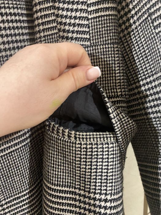 Пальто клетка россия шерсть