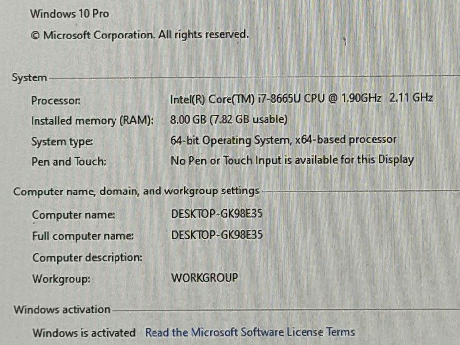 vand  laptop Diagnoza Del Latitude 7400.14"FH.i7.8Gb.Ssd Nvme 256 Gb