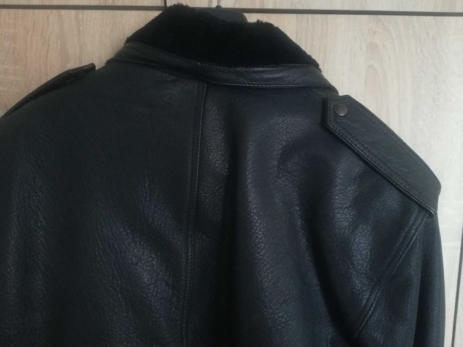 Мъжко яке,естествена кожа,топла подплата и яка,размер 56