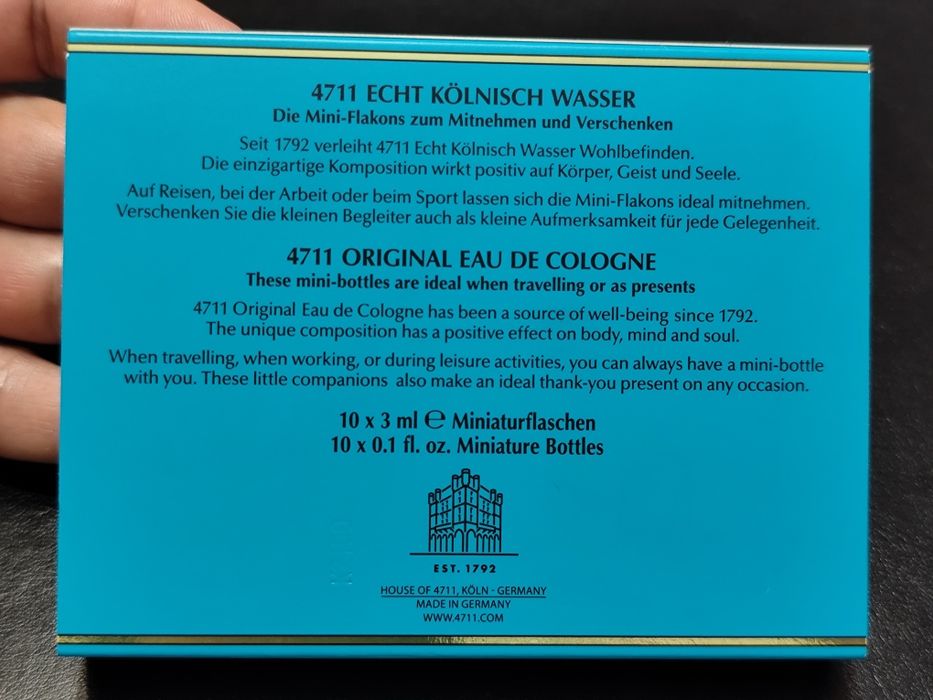 Kőlnich Wasser 4711 / Кьолнска Вода  / Немски Одеколон