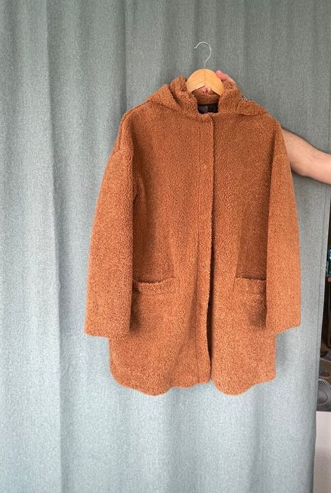 Geaca palton dama blana sintetica 40