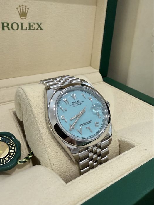 Rolex Datejust 41mm Steel Tiffany Arabic Dial Custom 126300