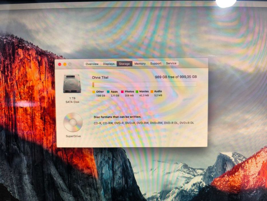 Apple iMac 21.5 inch 2011 Intel Core i3 3.2GHz 12GB RAM