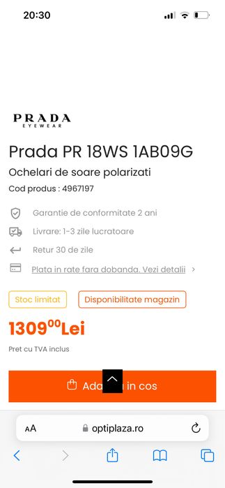 Ochelari Prada originali