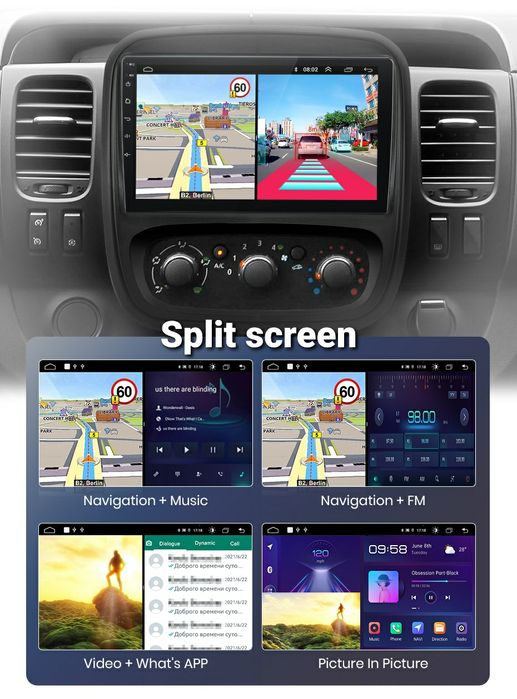 Navi Android Renault Trafic 3 (2014-2021), Opel Vivaro B (2014-2018)