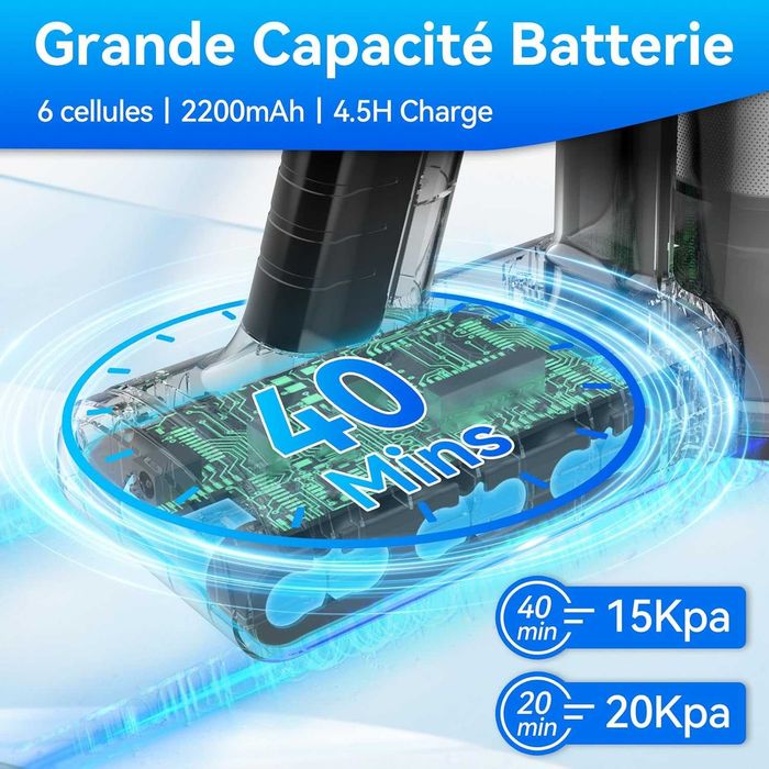 TASVAC V50 Безжична мощна прахосмукачка 200W