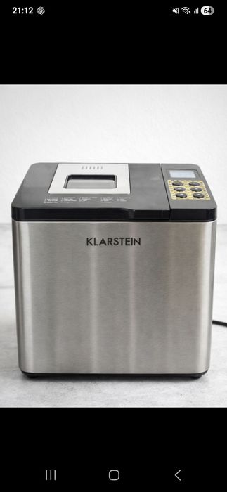 Mașină de pâine Klarstein Electronic Star 550W – inox, stare foarte bu