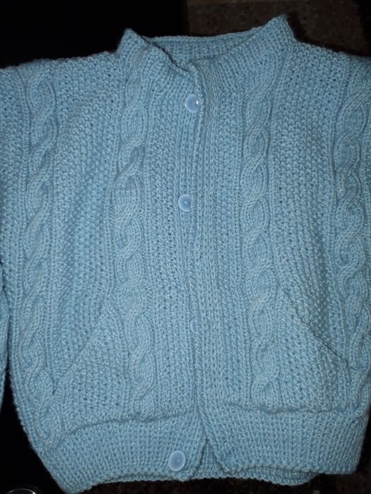 Ръчно плетена нова жилетка 86-92