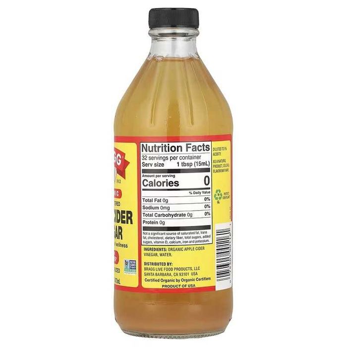 Bragg, яблочный уксус Apple Cider Vinegar 473 мл