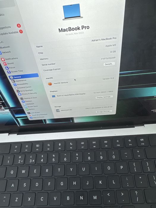 MacBook Pro  14 M3 512Gb 8Ram