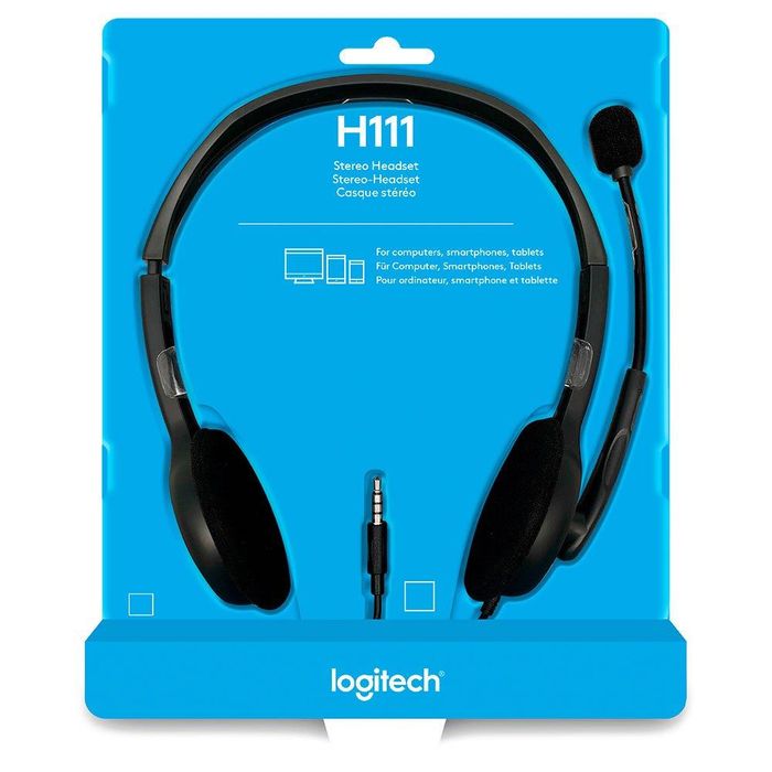 Logitech H111 — Проводная стереогарнитура с разъемом 3,5 мм
