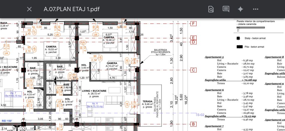 Apartament 3 camere Terra Gardens 75,2 mp