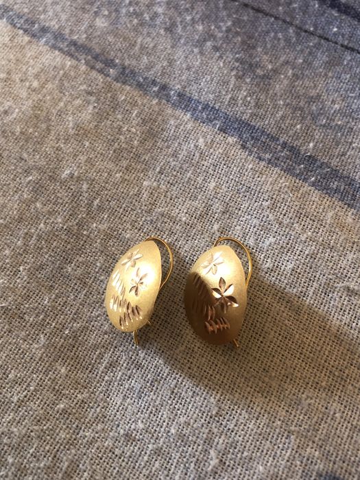 Cercei aur vintage 18k