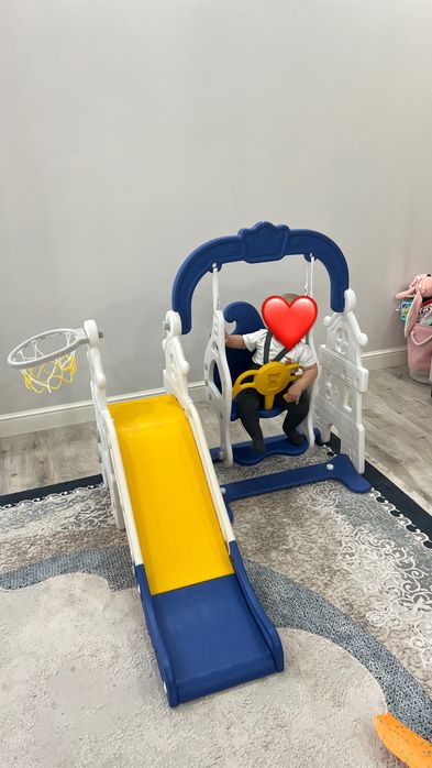 Детская горка с качелей