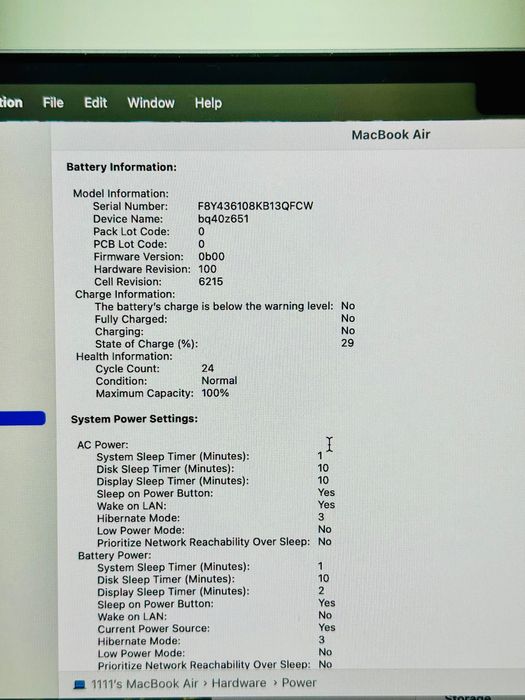 MacBook Air M3 Full Box- Yangi noutbuk (Макбук - Ноутбук)