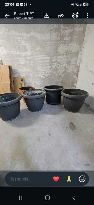 Ghiveci mare gri antracit 40l