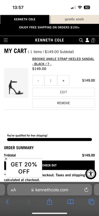 Обувки на ток Kenneth Cole 37