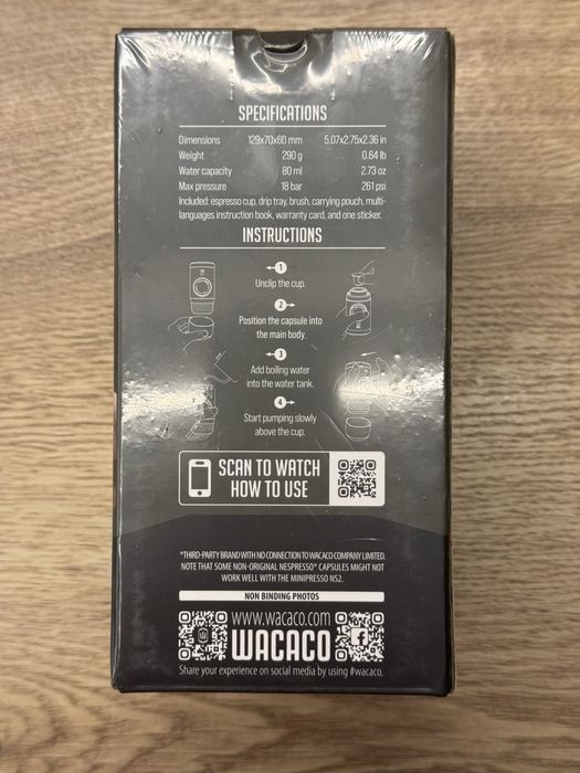 Нова кафемашина Wacaco Minipresso NS2