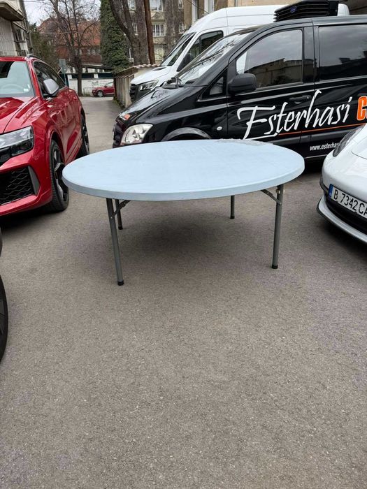 Кетеринг маса ф180 - 2 броя - с прибиращи се крака