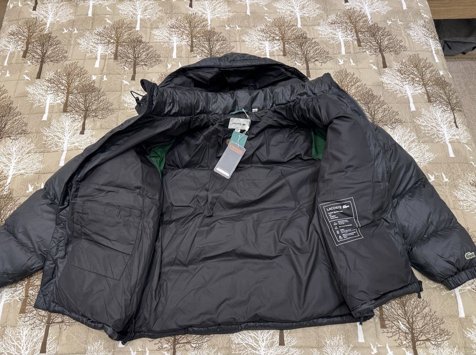 Черно водоотблъскващо яке Lacoste