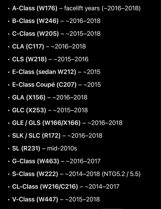 CarPlay/Android Auto модул + монтаж за Mercedes S/C/A/GLC/B/… и други