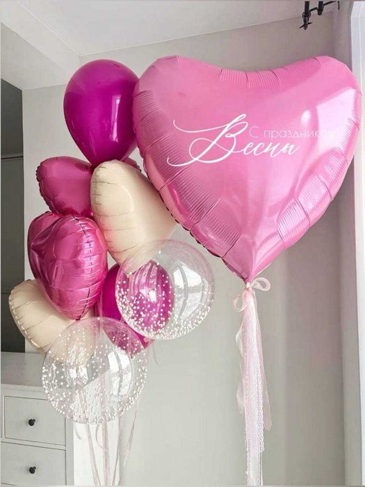 Шары на 8 марта декорация , оформление ( 8 mart padarka) oformleniya