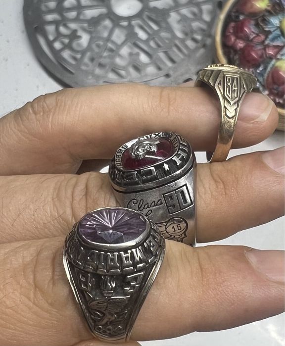 Кольца кубки . Золото и металл . 1934г