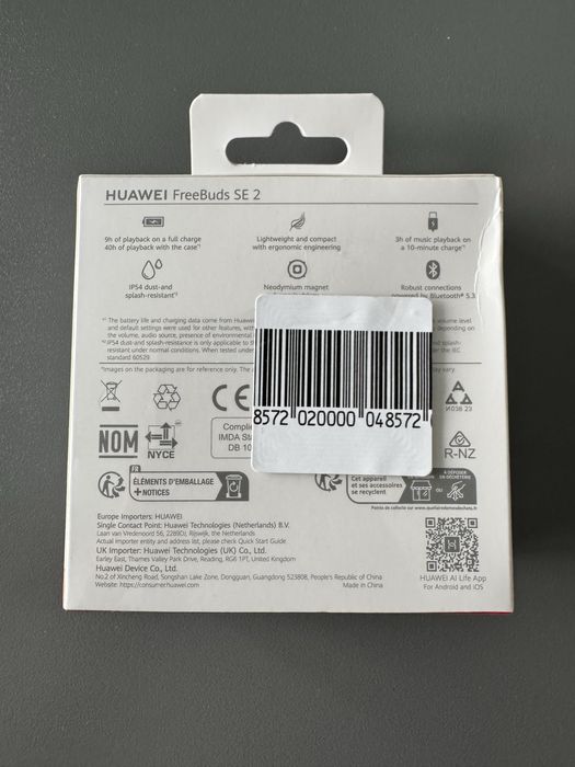 Huawei FreeBuds SE 2 чисто нови - НЕОТВАРЯНИ!