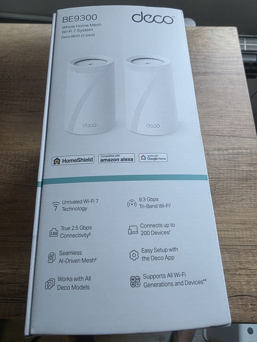 TP-LINK DECO BE65 BE9300 Tri-band, WI-FI 7, Gigabit, НОВО - 1 брой