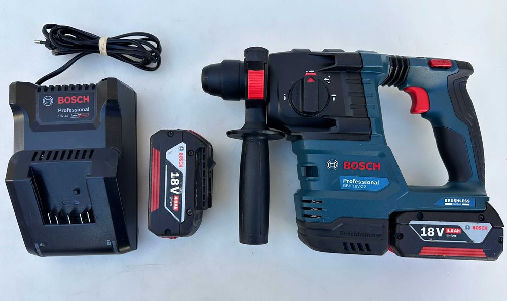 BOSCH GBH 18V-22 -Безчетков акумулаторен перфоратор 18V 4.0Ah като нов