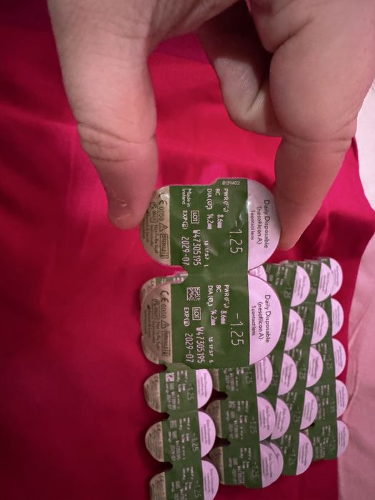 Set lentile de contact -1.25