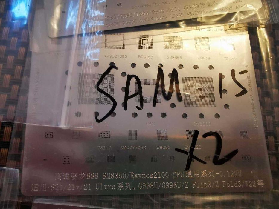 Set 34 site BGA reballing cip Samsung S24 S23 S22 S21 S20 S10 FOLD A14