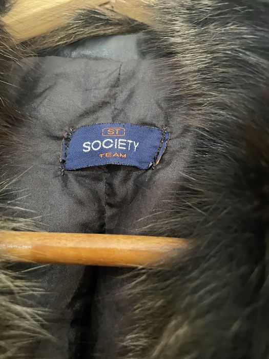 Палто естествена кожа и естествен косъм