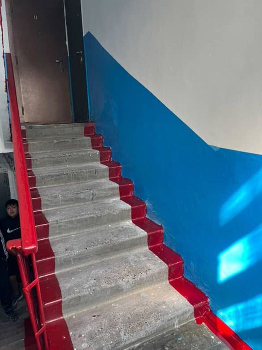 Ремонт подьезда Семей, побелка, покраска, левкас