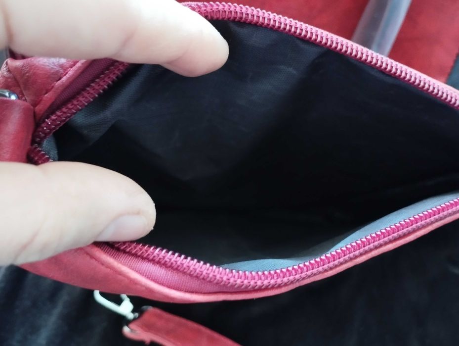 Сумка с клатчом красная