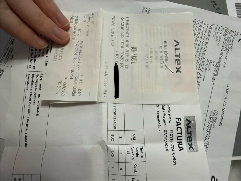 Acer nitro V15 16 GB 4050RTX 500gb gaming