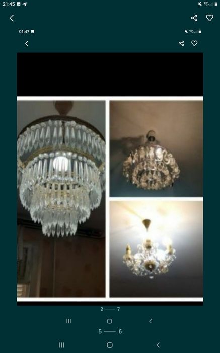 Продам 3 хрустальных люстры богема !