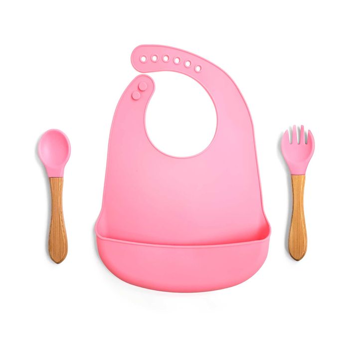 Set diversificare bambus model vulpe, bebelusi si copii 6+ luni