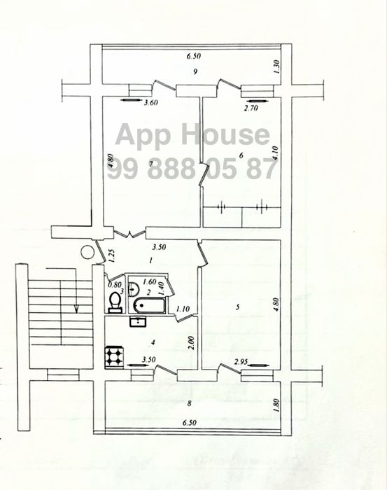 3 Комнаты 3/4/4 Куйлюк 1 • 84м², Два Балкона 2х6, Корзинка, Кирпич