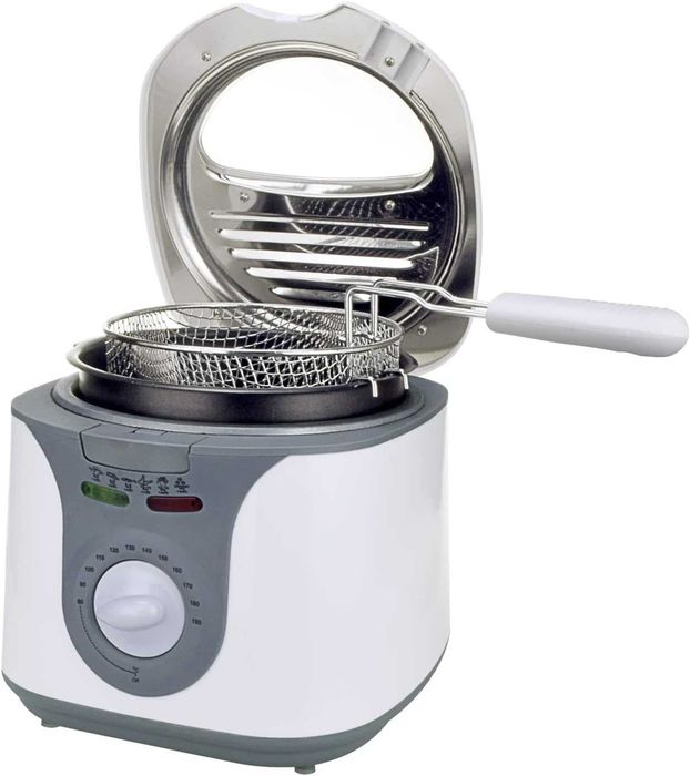 REDUS de la 315 RON, Friteuza electrica 1200-1450 W, 90°C - 190°C, cu fereastra de vizitare , capacitate 2L, ideala 1-2 persoane